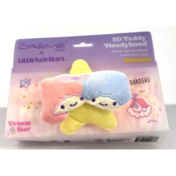 The Crème Shop x Little Twin Stars 3D Teddy Headyband Plush Spa Hair Accessory - Picture 1 of 5